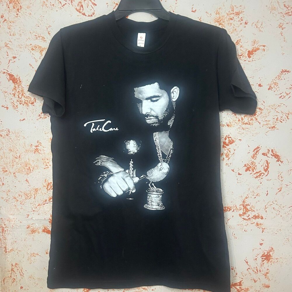 Drake Take Care Album Graphic T Shirt Mens Medium Black Rap Music Tee